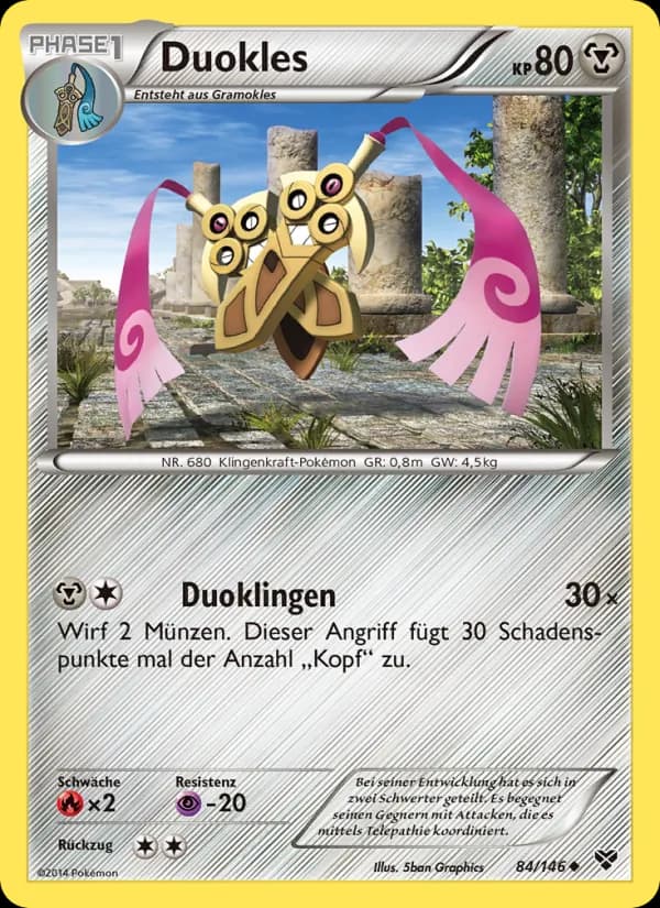 Duokles card in German