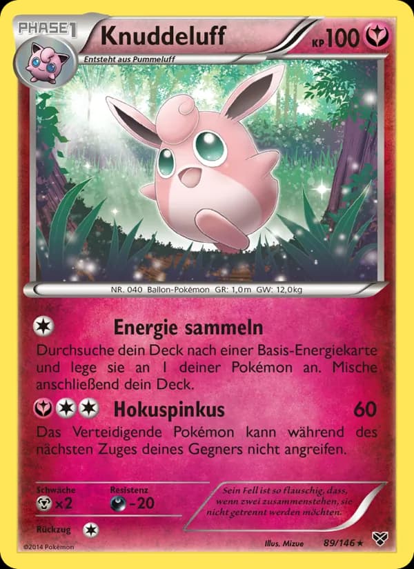 Knuddeluff card in German