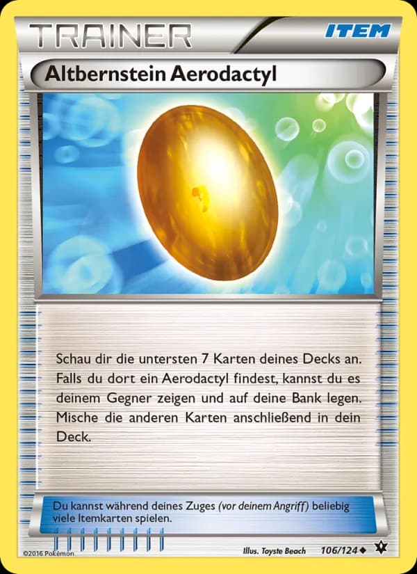 Aerodactyls Altbernstein card in German
