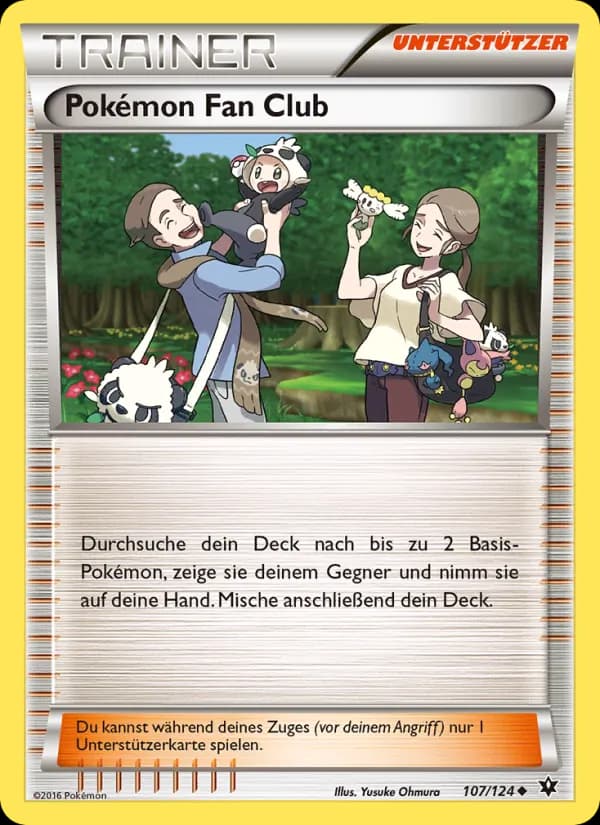 Pokémon Fan Club card in German