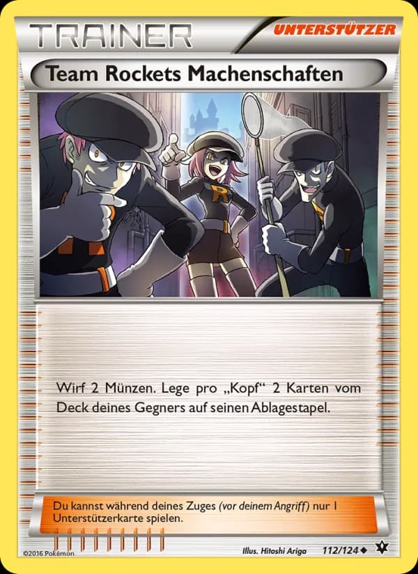 Team Rockets Machenschaften card in German