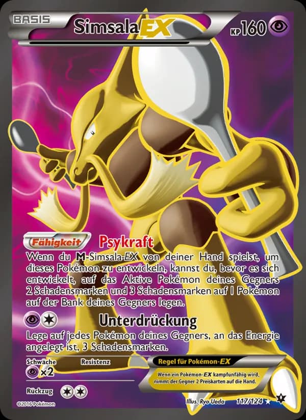 Simsala EX card in German