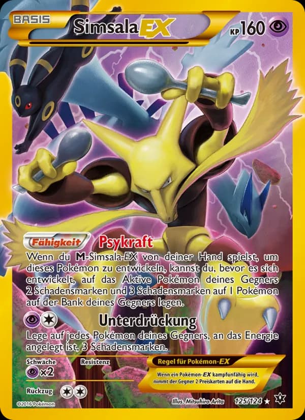 Simsala EX card in German