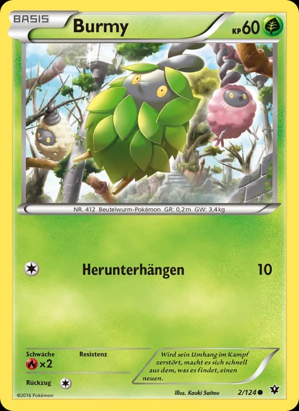 Burmy card in German