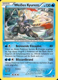Weißes Kyurem card in German