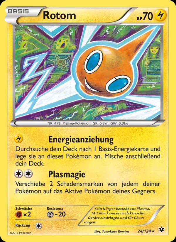 Rotom card in German
