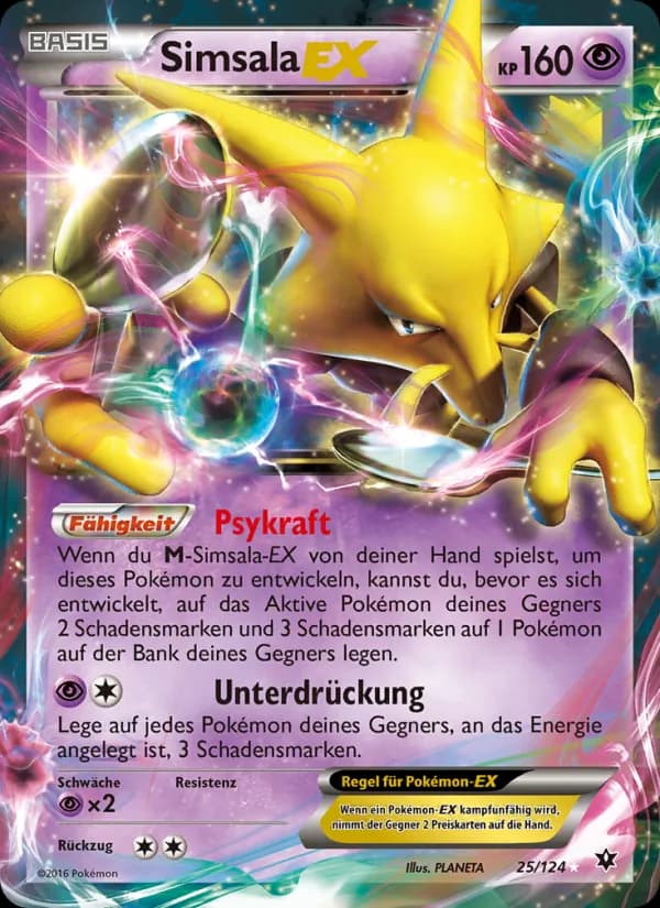 Simsala EX card in German