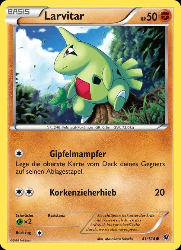 Larvitar card in German