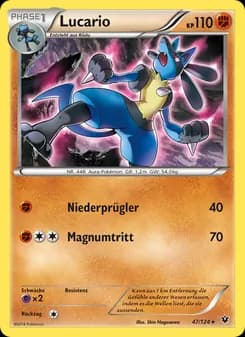 Lucario card in German