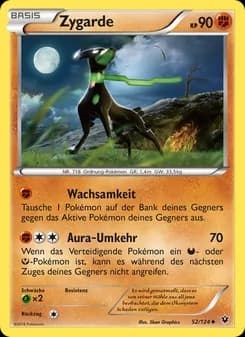 Zygarde card in German