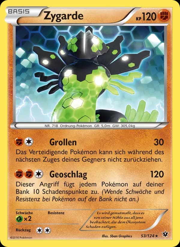 Zygarde card in German