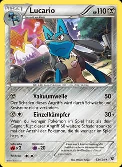 Lucario card in German