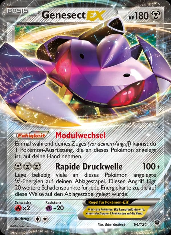 Genesect EX card in German