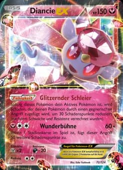 Diancie EX card in German