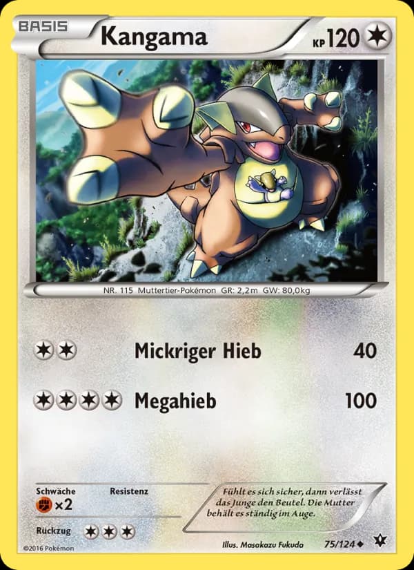 Kangama card in German