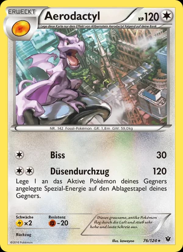 Aerodactyl card in German