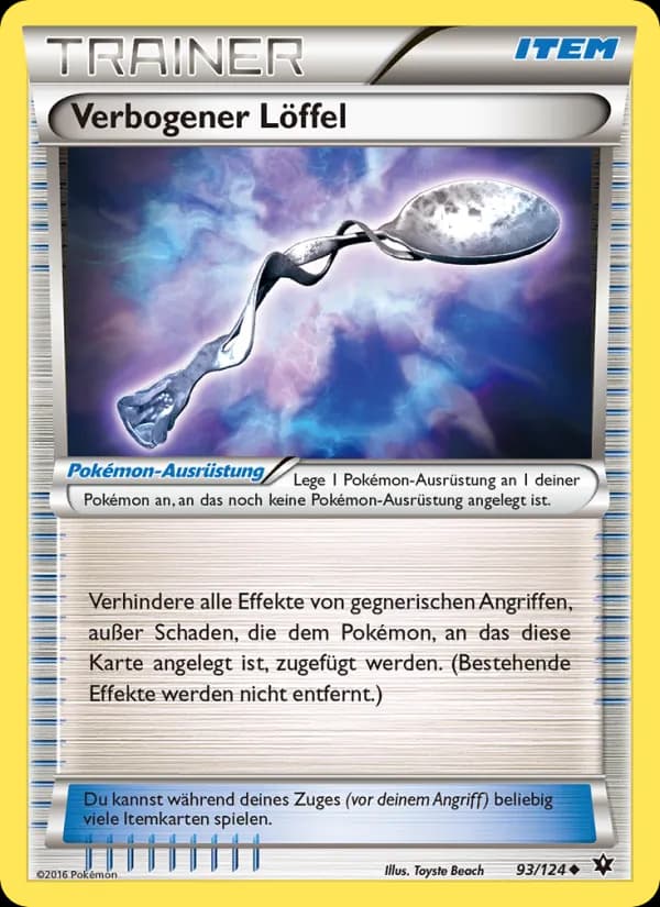 Verbogener Löffel card in German