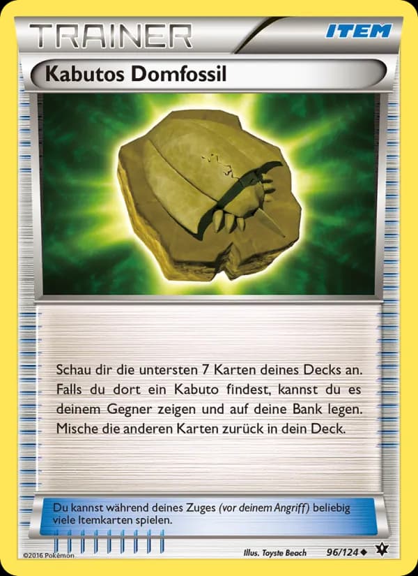 Kabutos Domfossil card in German