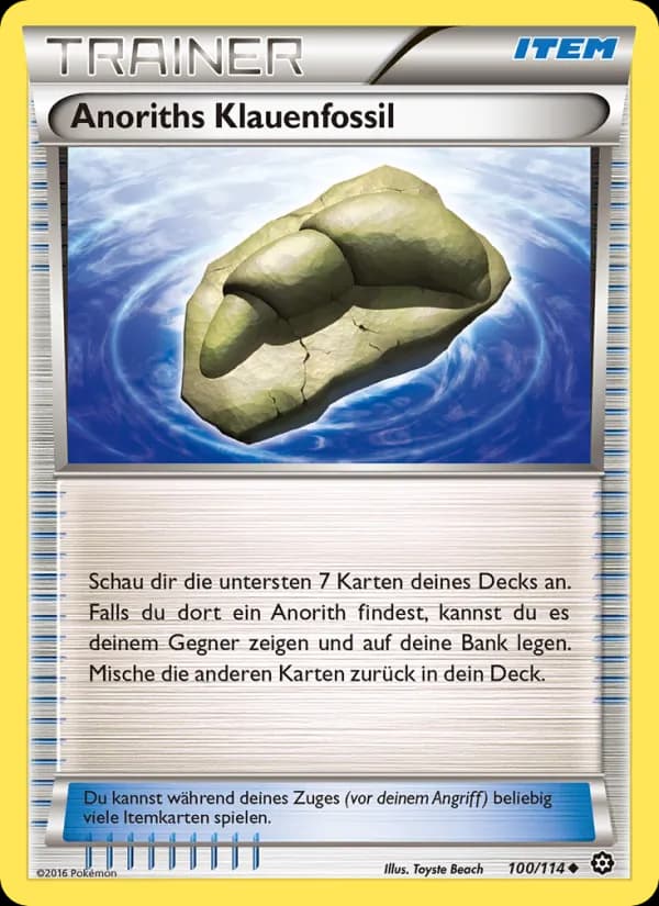 Anoriths Klauenfossil card in German