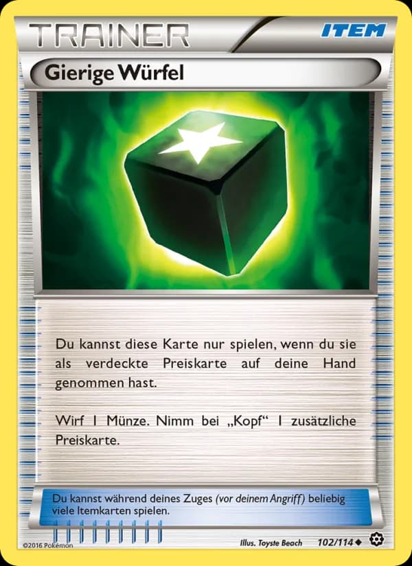 Gierige Würfel card in German