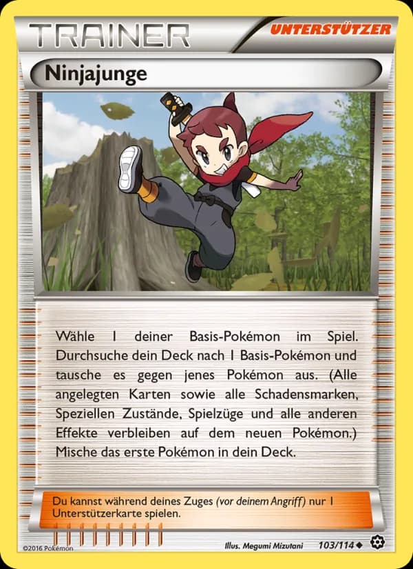 Ninjajunge card in German