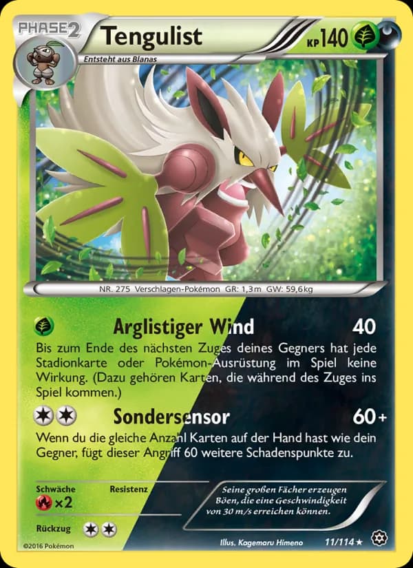 Tengulist card in German