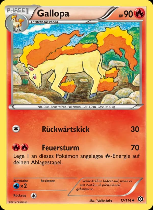 Gallopa card in German