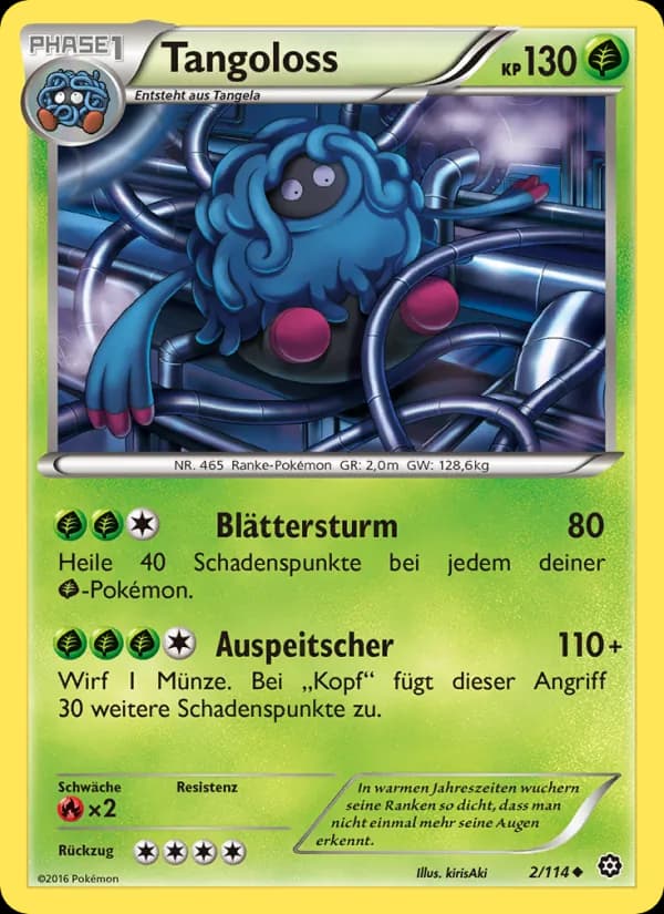 Tangoloss card in German