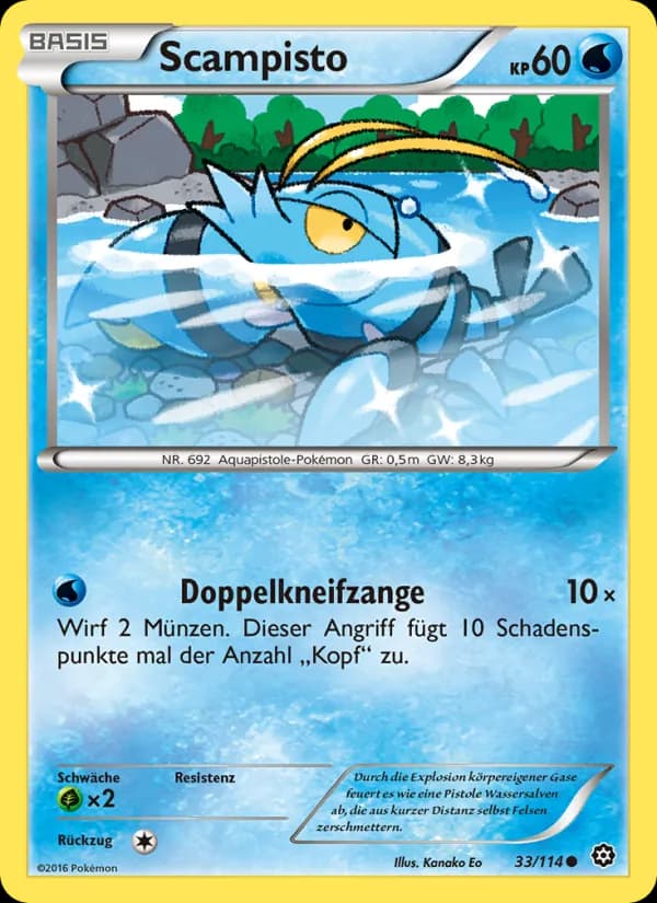 Scampisto card in German