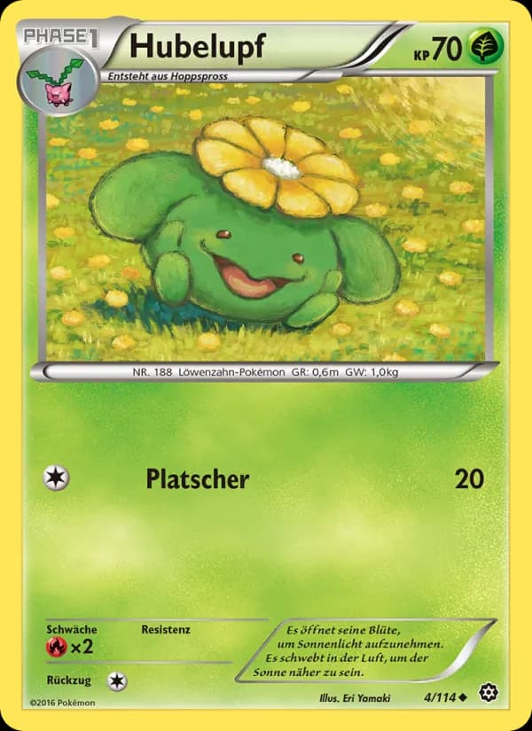 Hubelupf card in German