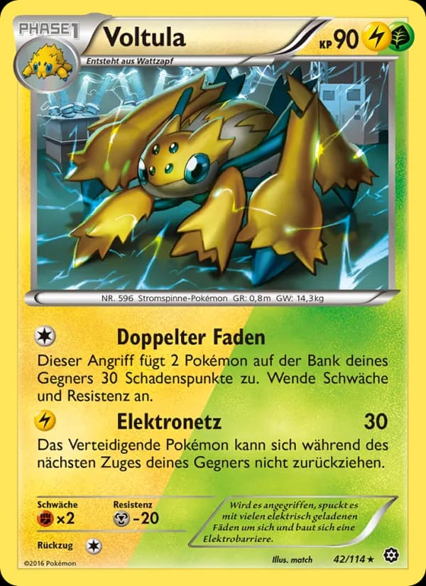 Voltula card in German
