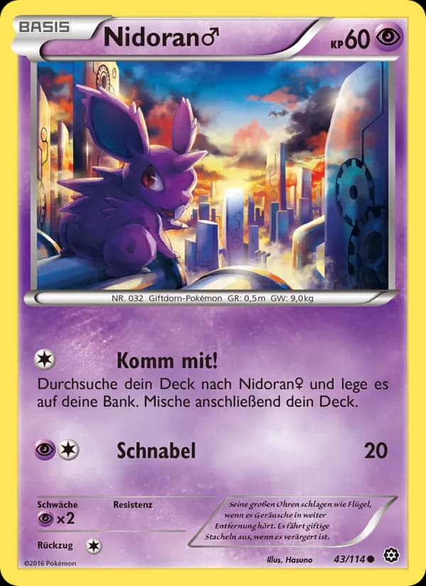 Nidoran♂ card in German
