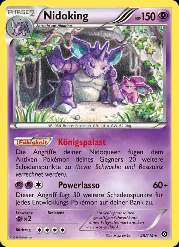 Nidoking card in German