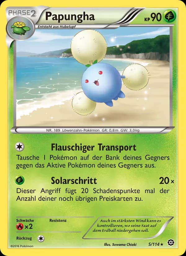 Papungha card in German