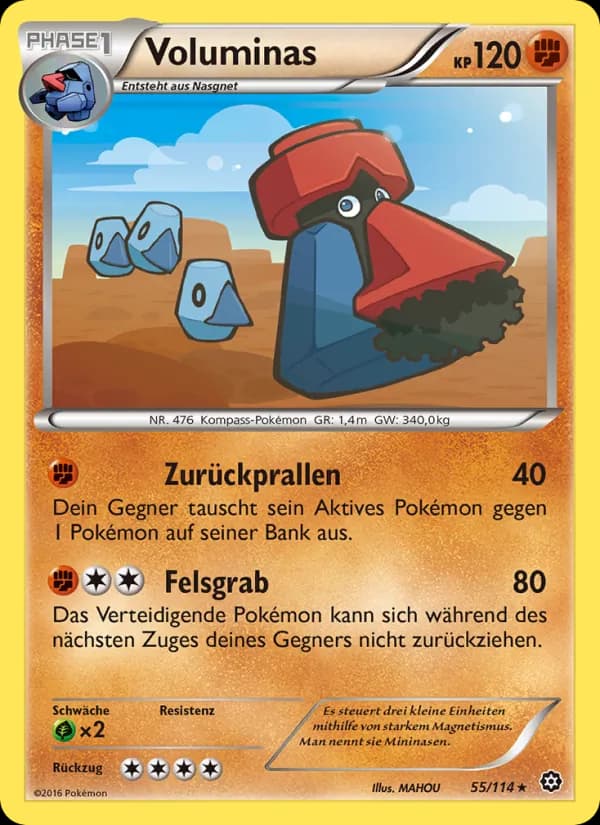 Voluminas card in German