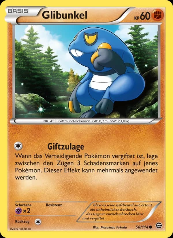 Glibunkel card in German
