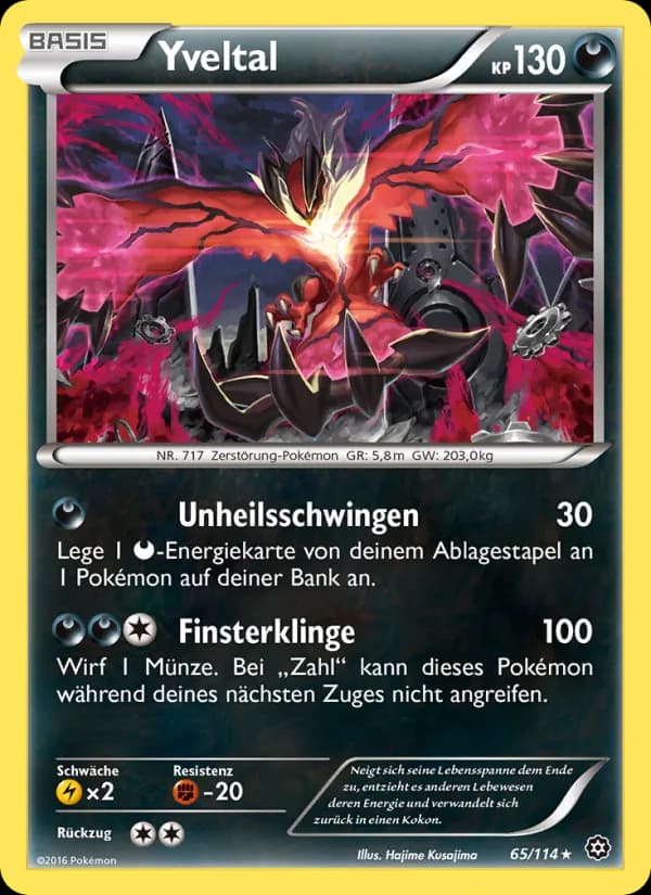 Yveltal card in German