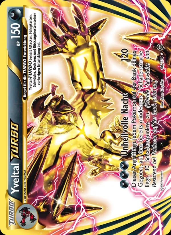 Yveltal-TURBO card in German