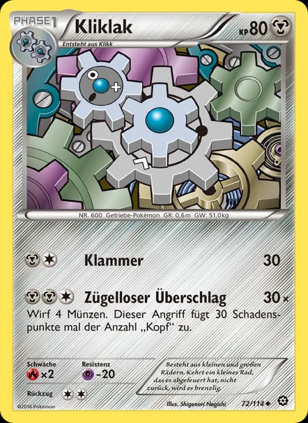 Kliklak card in German