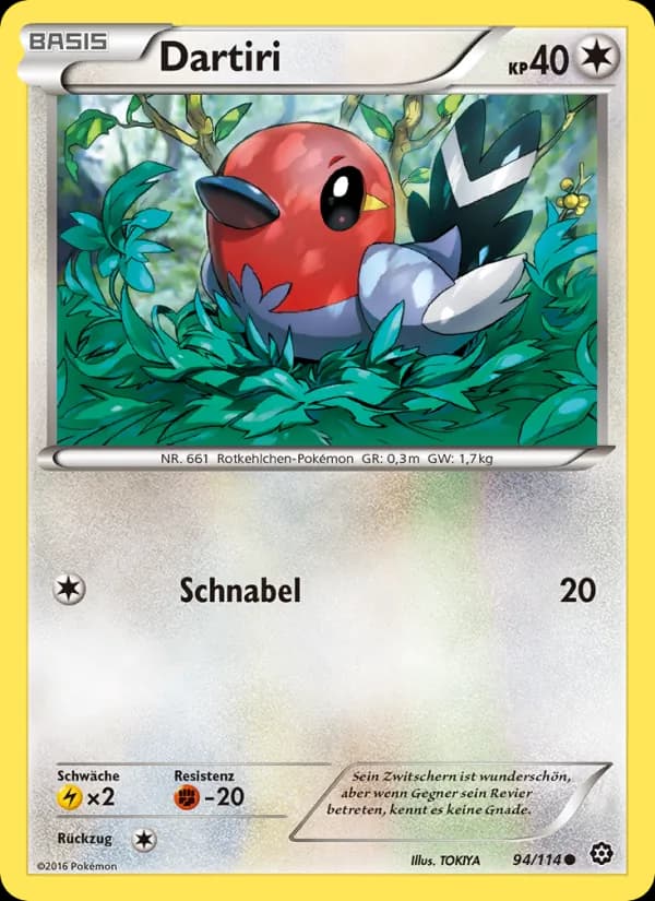 Dartiri card in German