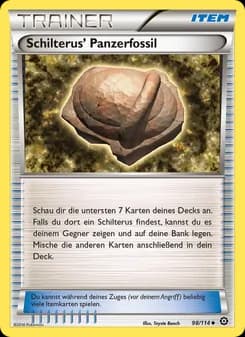 Schilterus' Panzerfossil card in German