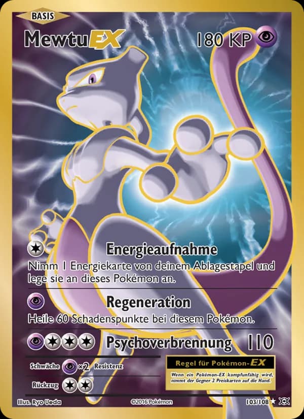 Mewtu EX card in German