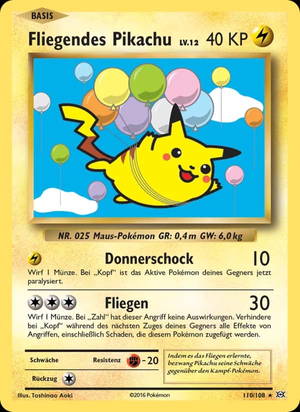Fliegendes Pikachu card in German