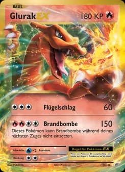 Glurak EX card in German
