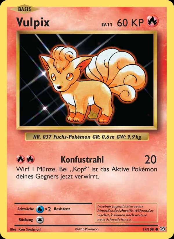 Vulpix card in German