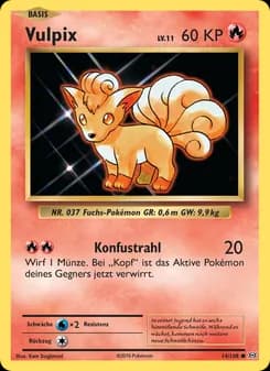 Vulpix card in German