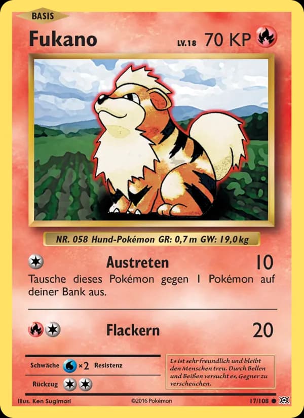 Fukano card in German