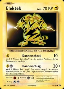 Elektek card in German