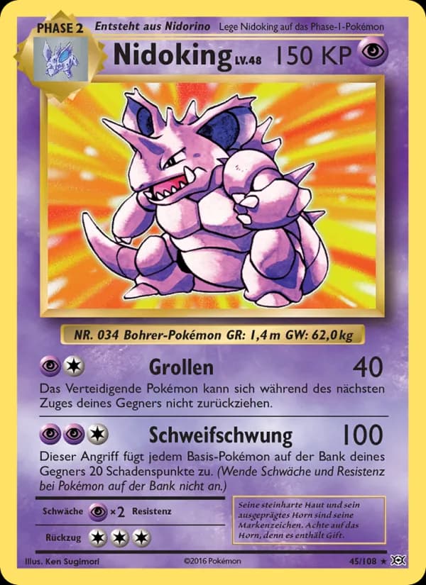 Nidoking card in German