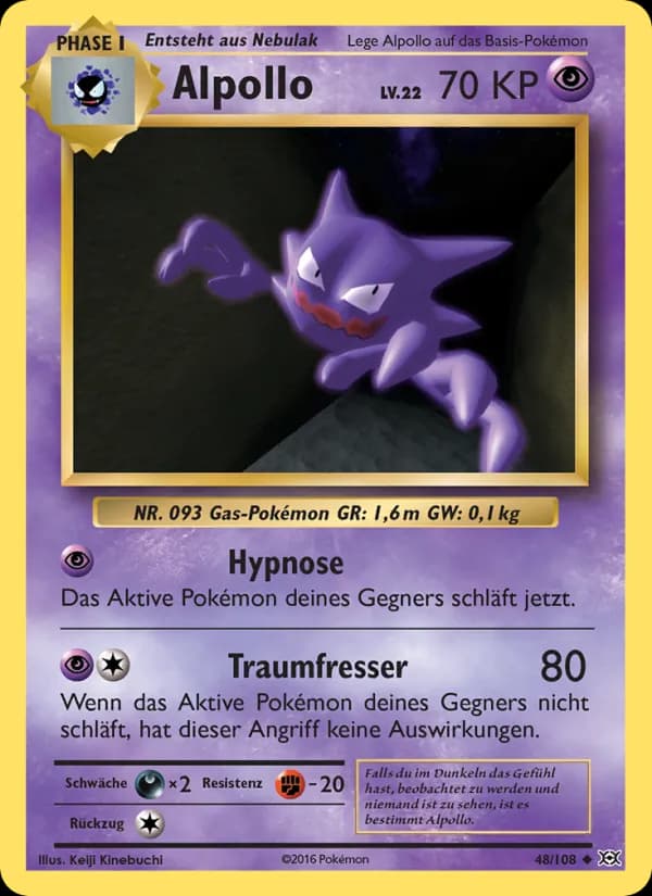 Alpollo card in German